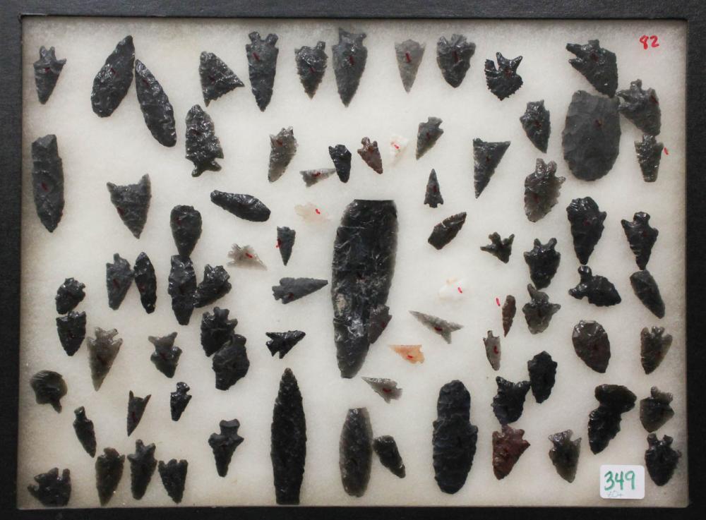 Appraisal: COLLECTION OF NORTHWEST NATIVE AMERICAN ARROW POINTS hand knapped from