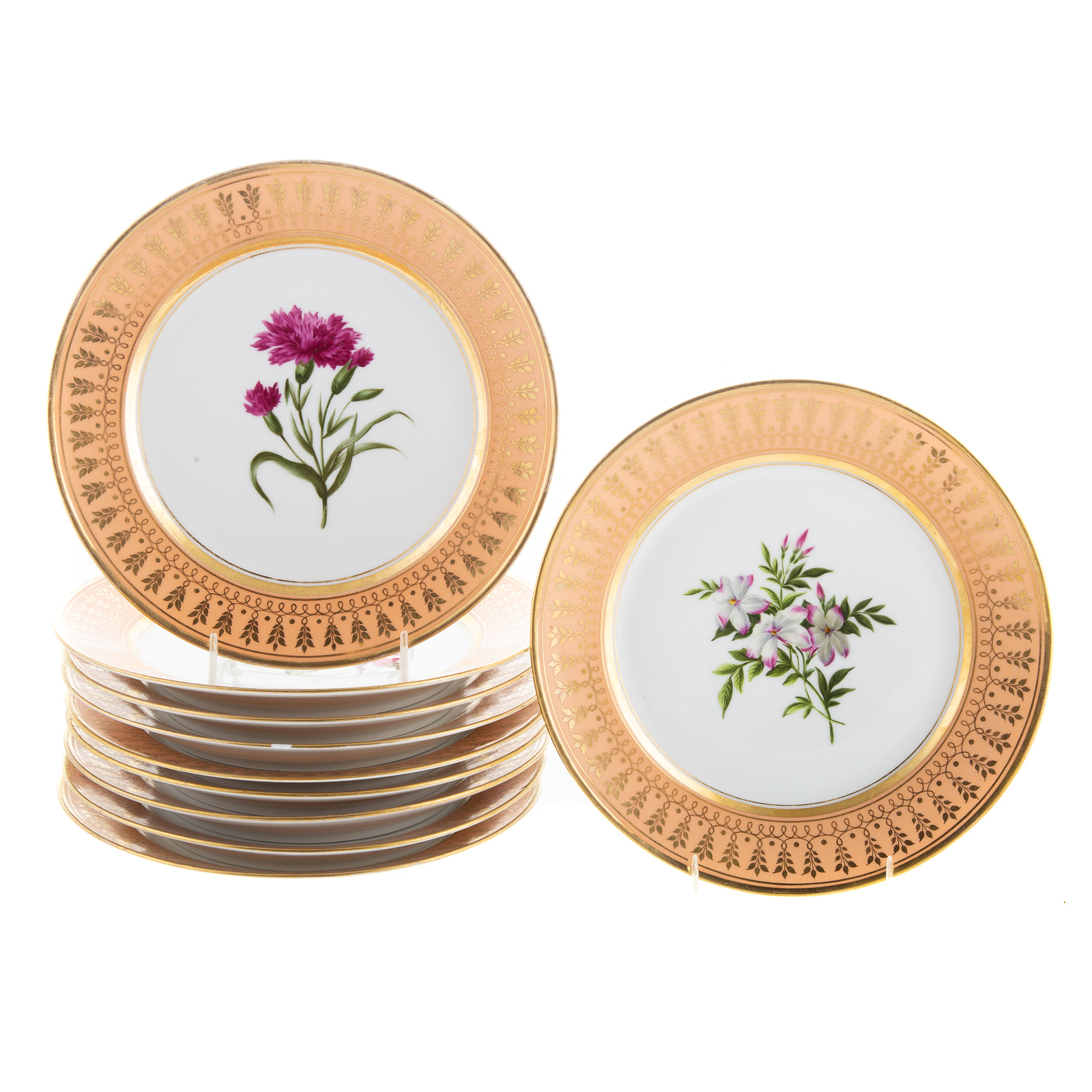 Appraisal: HONORE PORCELAIN PLATES IMPORTANT PROVENANCE Circa - each plate having