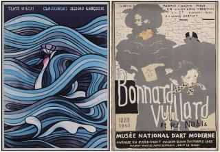 Appraisal: Two European Posters th century Exhibition poster Bonnard Vuillard et