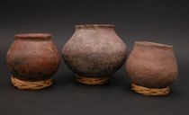 Appraisal: Three Early South American Indian Pots These were originally purchased