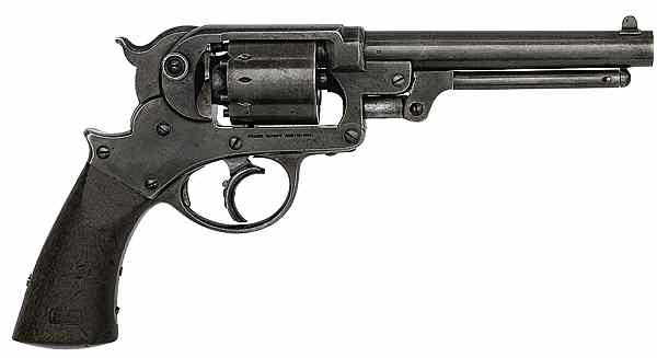 Appraisal: Starr DA Army Percussion Revolver cal round barrel S N