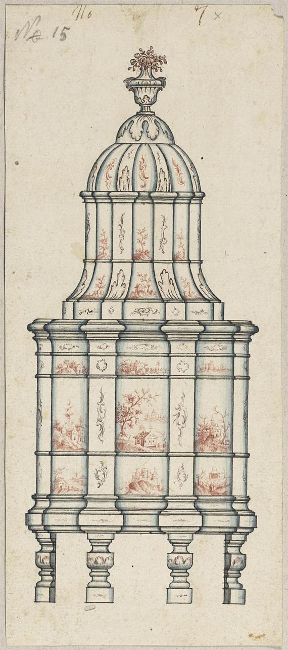 Appraisal: DOLDER ANDREAS Senones - Two sheets with studies for fa