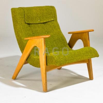 Appraisal: ADRIAN PEARSALL CRAFT ASSOCIATES Lounge chair Wilkes Barre PA s