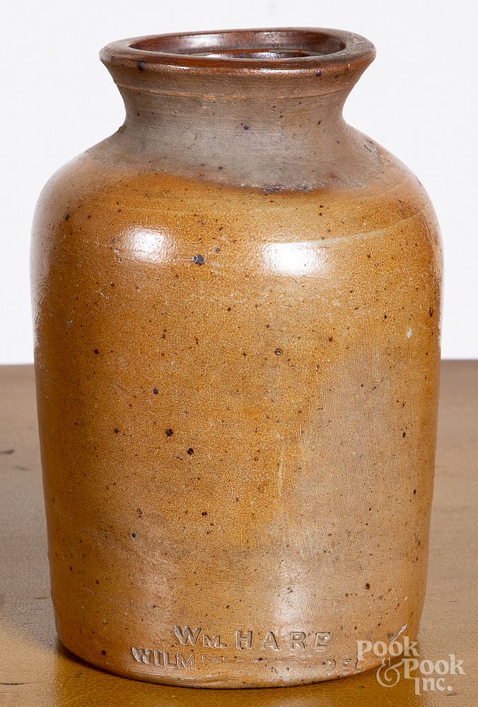 Appraisal: Delaware stoneware jar th c Delaware stoneware jar th c