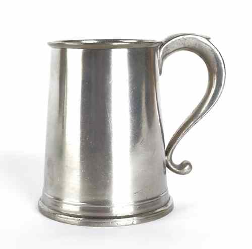 Appraisal: Philadelphia pewter mug ca bearing the obliterated touch of William