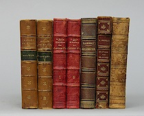 Appraisal: Seven Leather Books French in Language Elisabeth Aux Cheveux D'or