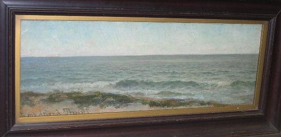 Appraisal: Thomas Alexander Harrison American - oil on artist's board marine