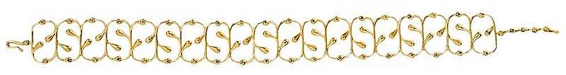 Appraisal: kt Gold Choker Necklace hinged links hand inscribed J S