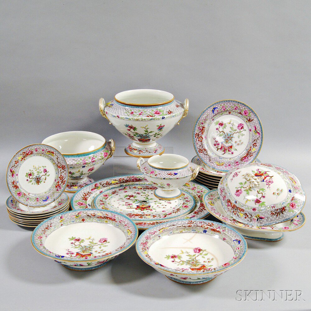 Appraisal: Twenty-four Pieces of Royal Worcester India Tree Porcelain three graduated