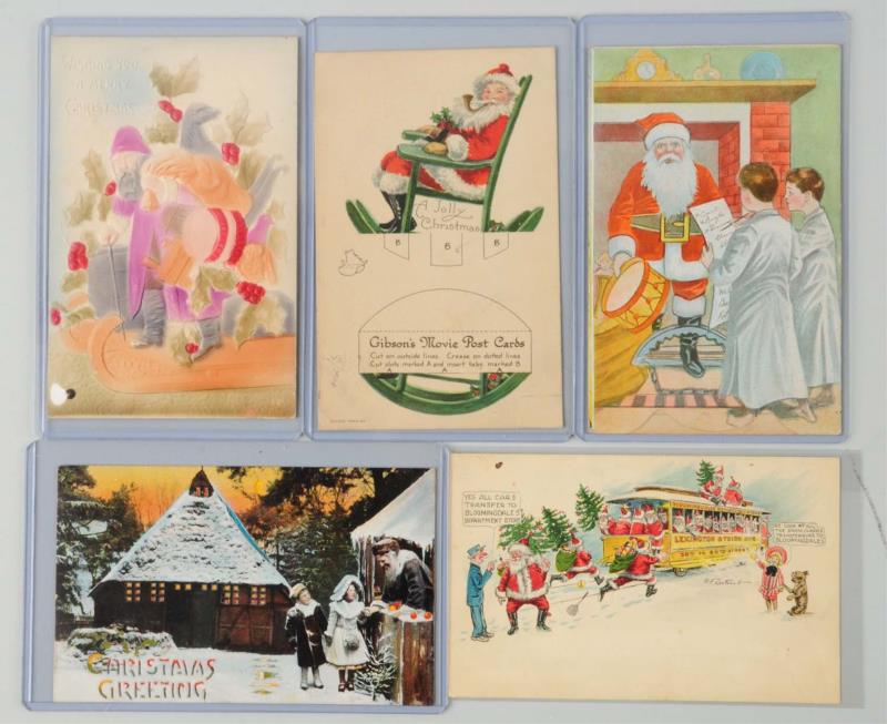 Appraisal: Lot of Santa Postcards Lot consists on Bloomingdale Santas on