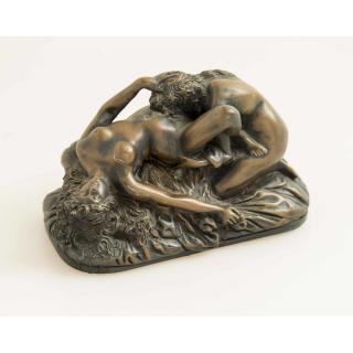 Appraisal: Bronze Naughty Bronze naughty sculpture signed J M Lambeaux Paris