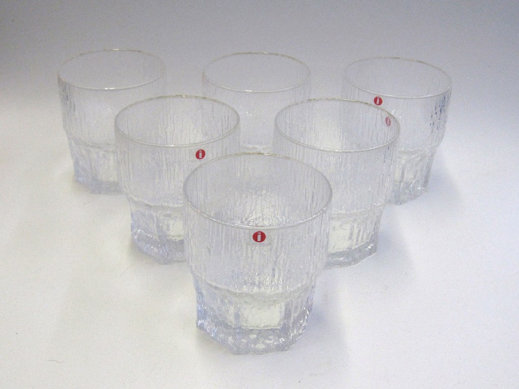 Appraisal: Set of six Finnish Iittala drinking glasses