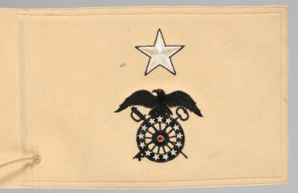 Appraisal: Felt with embroidered design flag for a brigadier general of