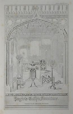 Appraisal: Pugin's Gothic Furniture' a book with engraved designs published by