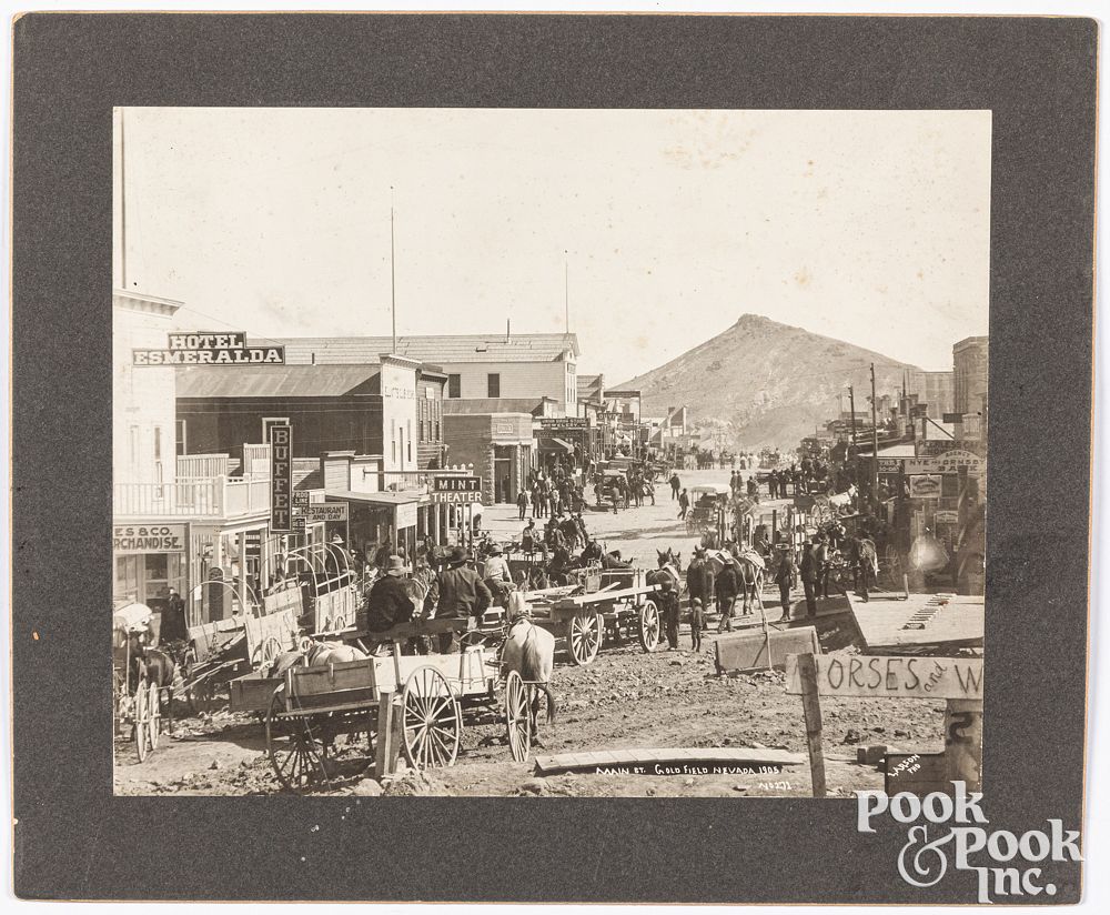 Appraisal: Photograph Goldfield Nevada Photograph looking down Main Street in Goldfield