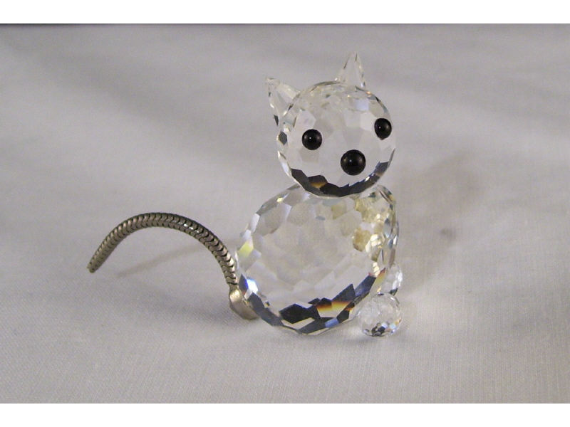 Appraisal: Swarovski Crystal Cat Crystal cat figure chip on ear Marked