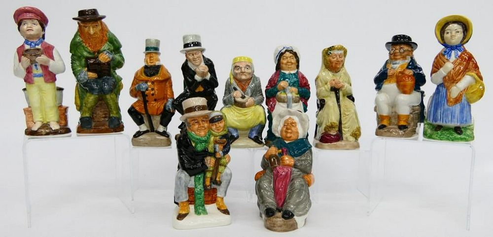 Appraisal: WOOD SONS DICKENS TOBY MUGS SET OF To include Mr