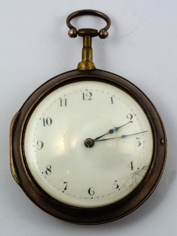 Appraisal: English silver pear case key wind pocket watch fusee movement