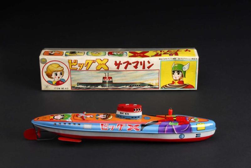 Appraisal: Big X Submarine Toy Description Japanese Made by Yonezawa Working