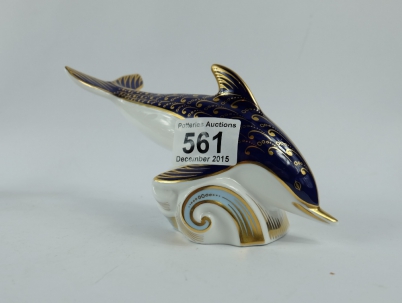 Appraisal: Royal Crown Derby Blue Dolphin - boxed