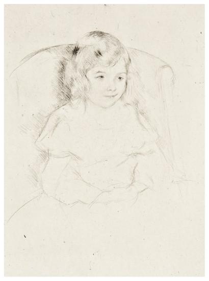 Appraisal: Mary Cassatt - Sara Smiling B Drypoint circa on cream