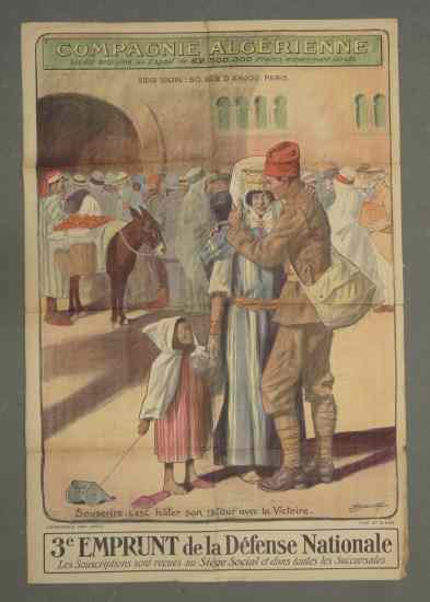 Appraisal: French World War I poster ''Compagnie Algerienne '' '' x