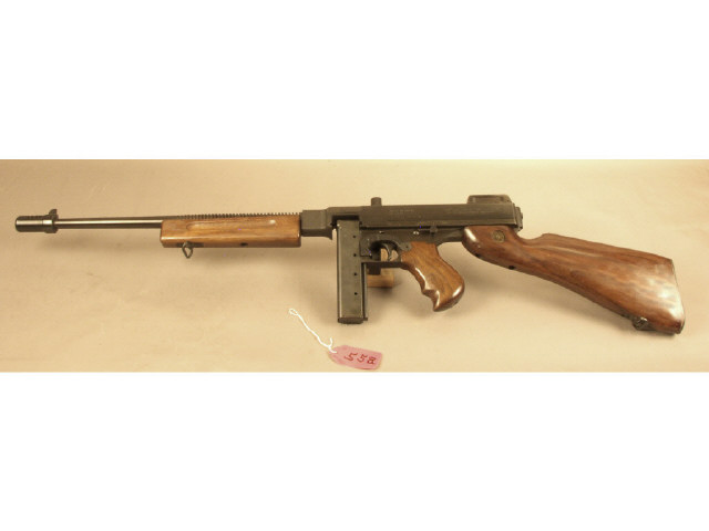 Appraisal: Thompson -A ACP SN semi-auto walnut stocked with one stick