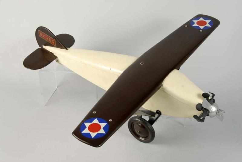 Appraisal: Pressed Steel Keystone NX- Airplane Toy Description American Black rubber