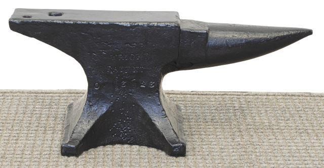 Appraisal: English Peter Wright blacksmith's cast iron single-horn anvil th c