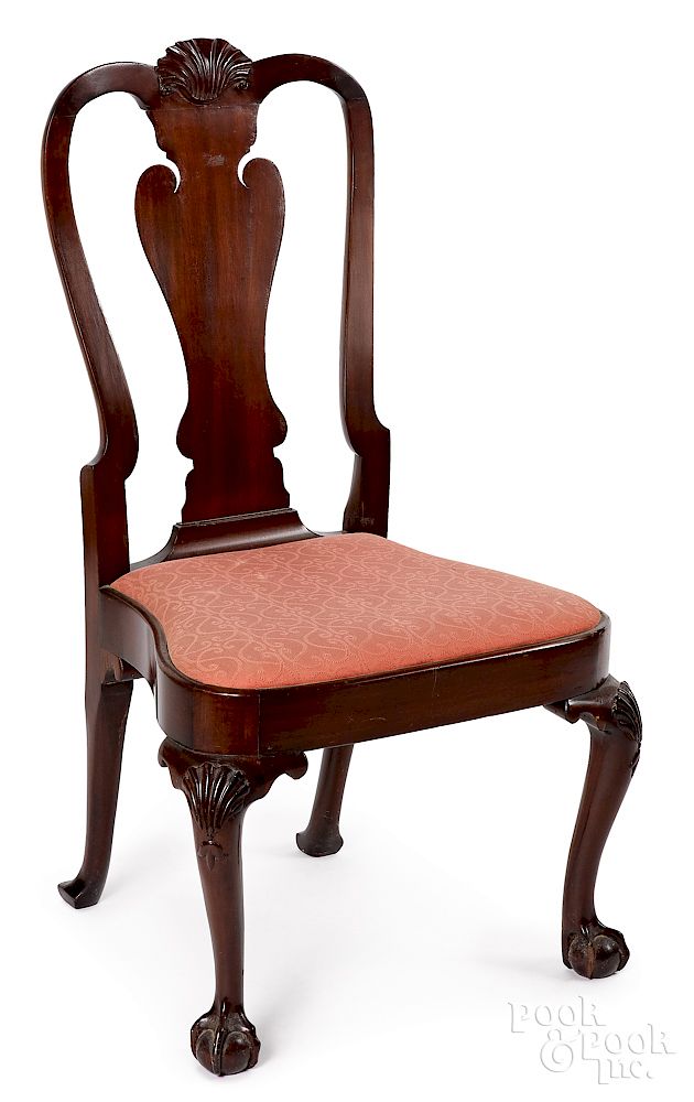 Appraisal: Queen Anne mahogany compass seat dining chair Exclusive on Bidsquare