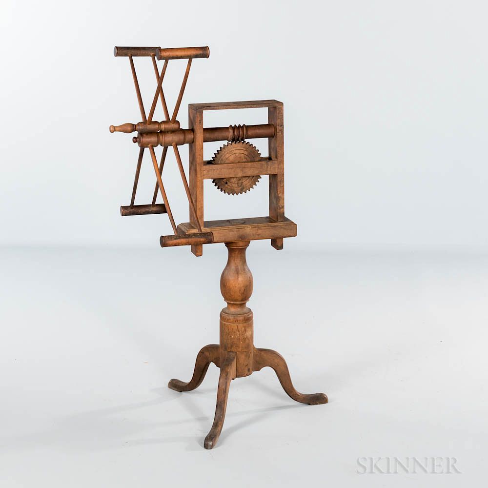 Appraisal: Turned Maple Yarn Winder Turned Maple Yarn Winder probably Rhode