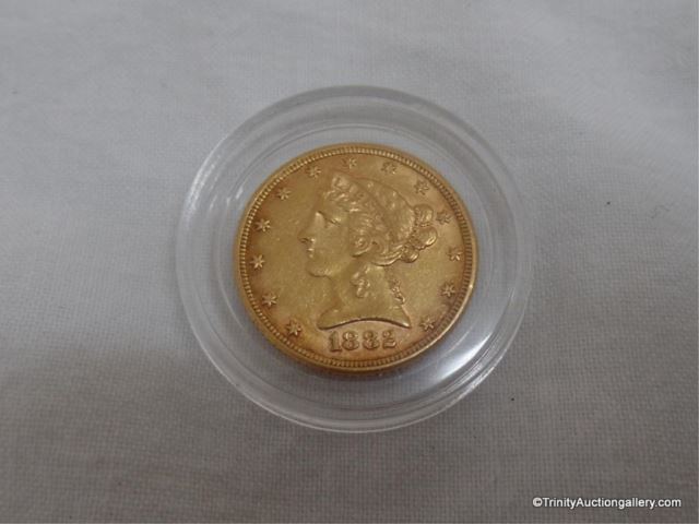 Appraisal: Gold Liberty Dollar Half Eagle CoinIn very good to excellent