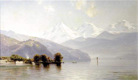 Appraisal: Mauritz Frederik Hendrik De Haas New York - LAKE SCENEoil