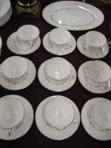 Appraisal: pc Royal Doulton ''Coronet'' China Servicefor with platter platinum trim