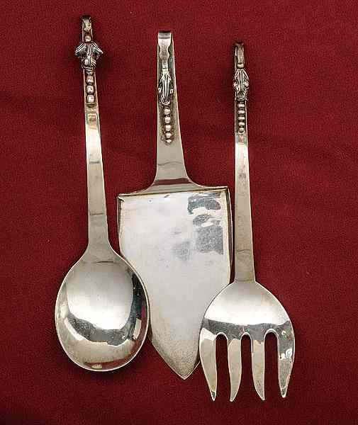 Appraisal: Mexican Silver Serving Pieces Mexican A matched set of Mexican