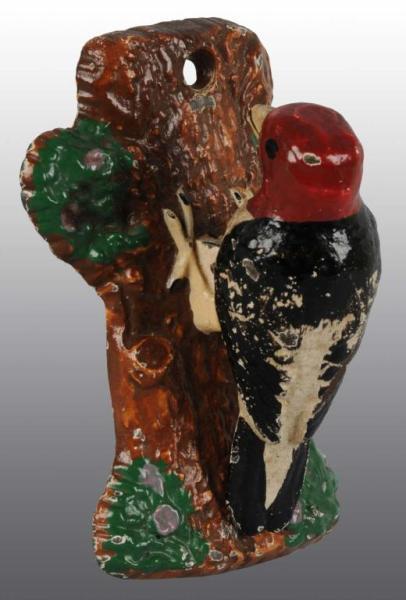 Appraisal: Cast Iron Woodpecker Doorknocker Description Hubley cat Attractively painted in