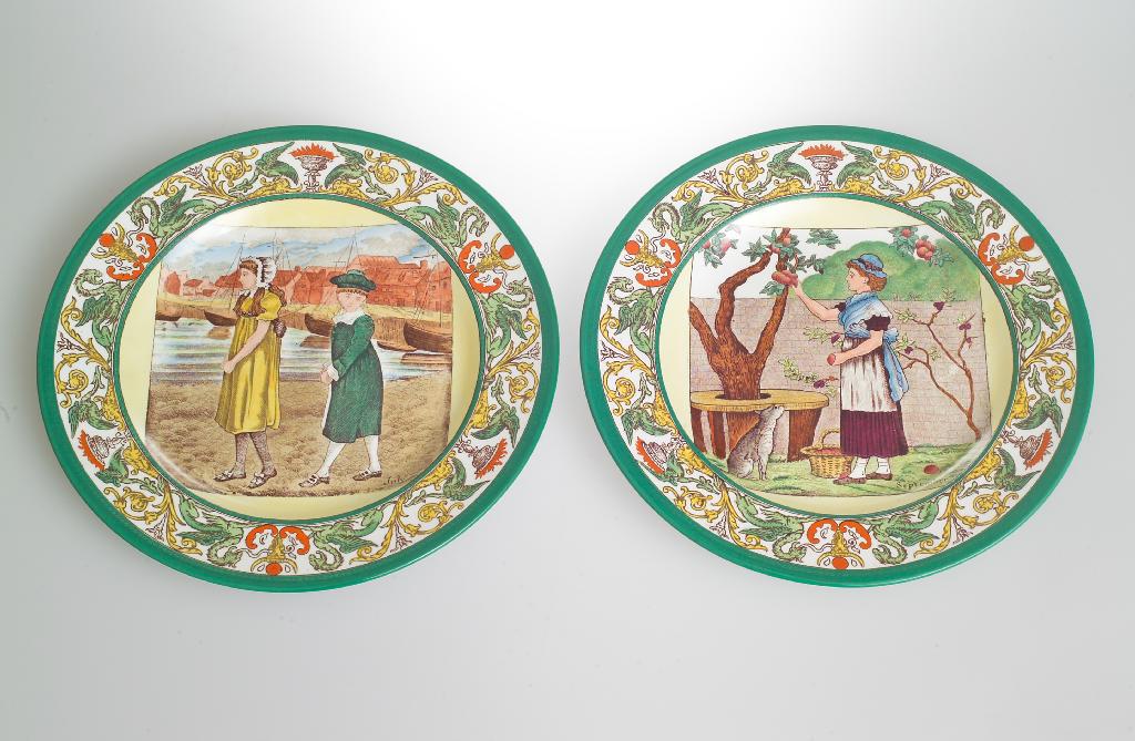 Appraisal: TWO th CENTURY WEDGWOOD MONTH PLATES DESIGNED BY HELEN MILES