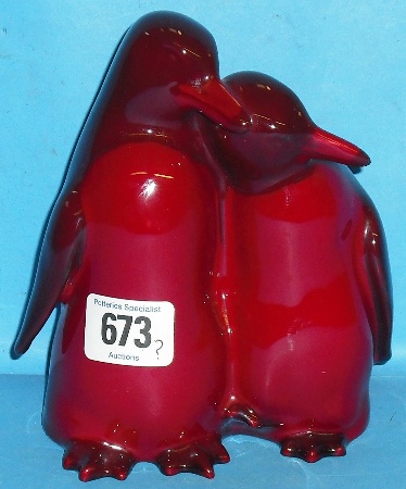 Appraisal: Royal Doulton Flambe Pair Penguins HN