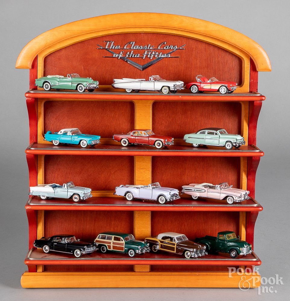 Appraisal: Franklin Mint Classic Cars of the Fifties shelf Franklin Mint