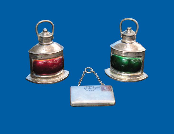 Appraisal: A PAIR OF NOVELTY MENU CARD HOLDERS in the form