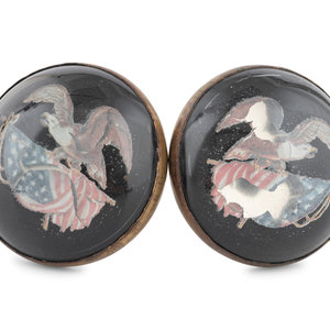 Appraisal: A Pair of Centennial Eagle Curtain Tie Backs Late th