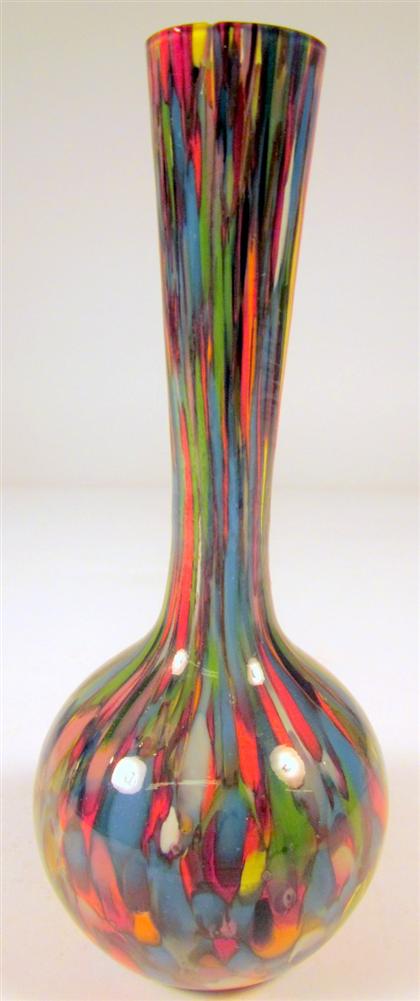 Appraisal: Czech 'End of Day' art glass vase th century