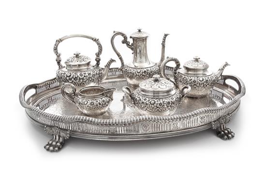 Appraisal: Sale Lot An American Silver Tea And Coffee Service Theodore