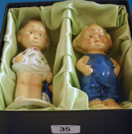 Appraisal: Shelley China Pair Figures Lil Bill and Lilibet Made for