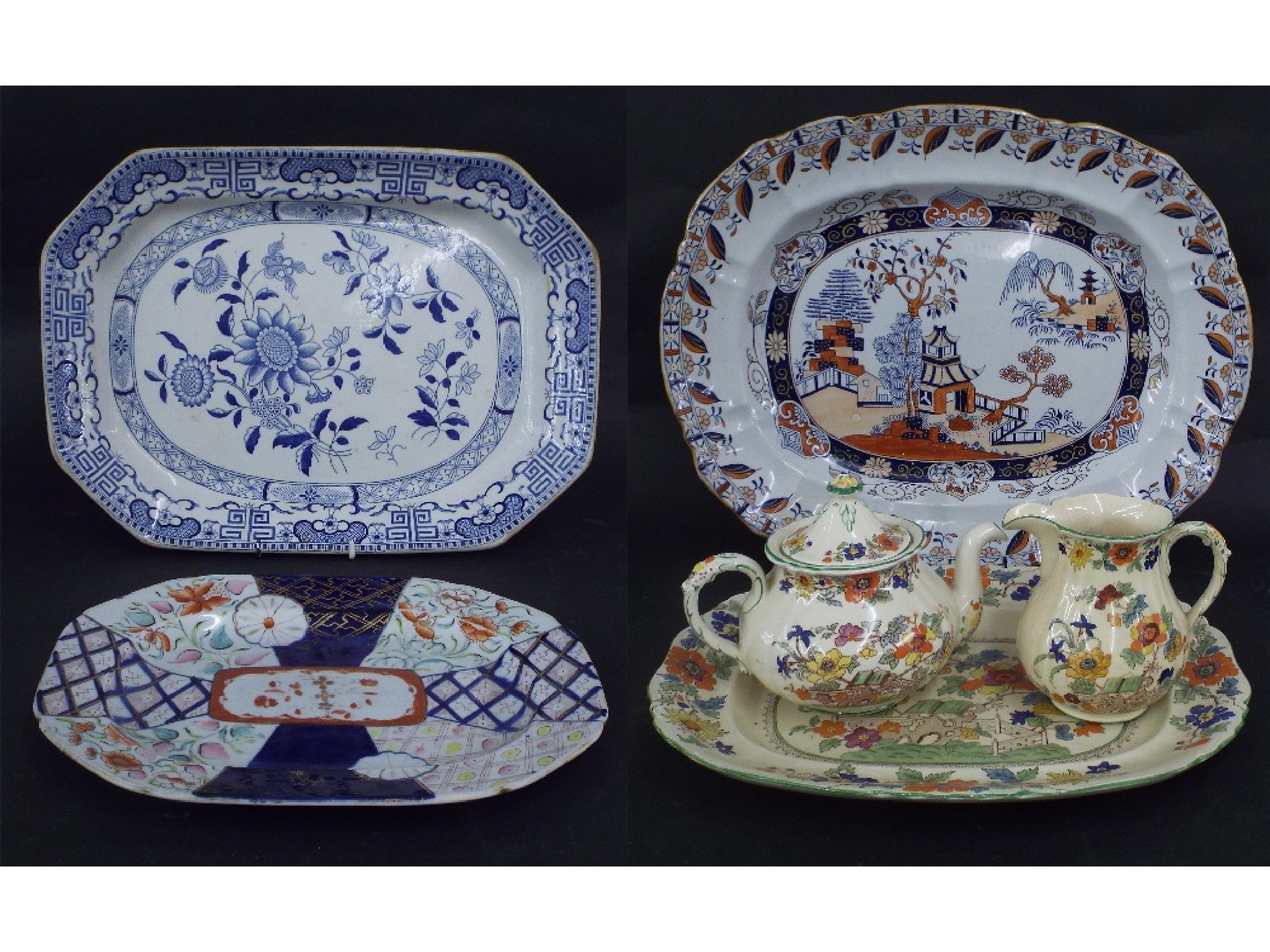 Appraisal: Masons Ironstone 'Fenton' platter long together with a Masons Ironstone