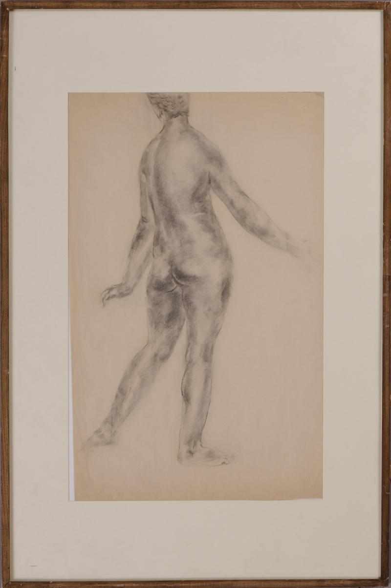 Appraisal: MORGAN RUSSELL AMERICAN - STANDING FEMALE NUDE Charcoal on paper