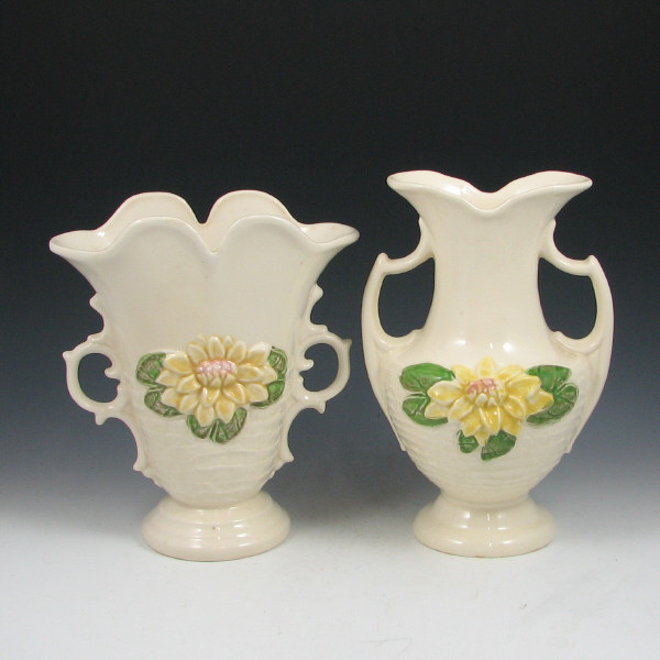 Appraisal: Hull Water Lily - Vases Lot of two Water Lily