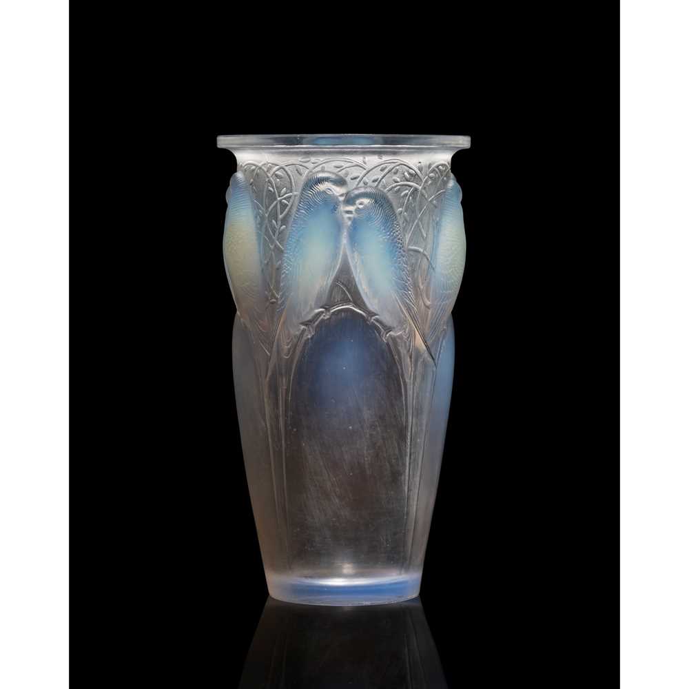 Appraisal: REN LALIQUE FRENCH - CEYLAN VASE NO designed opalescent and