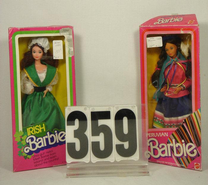 Appraisal: Vintage international Barbie Dolls mint in original boxes set of