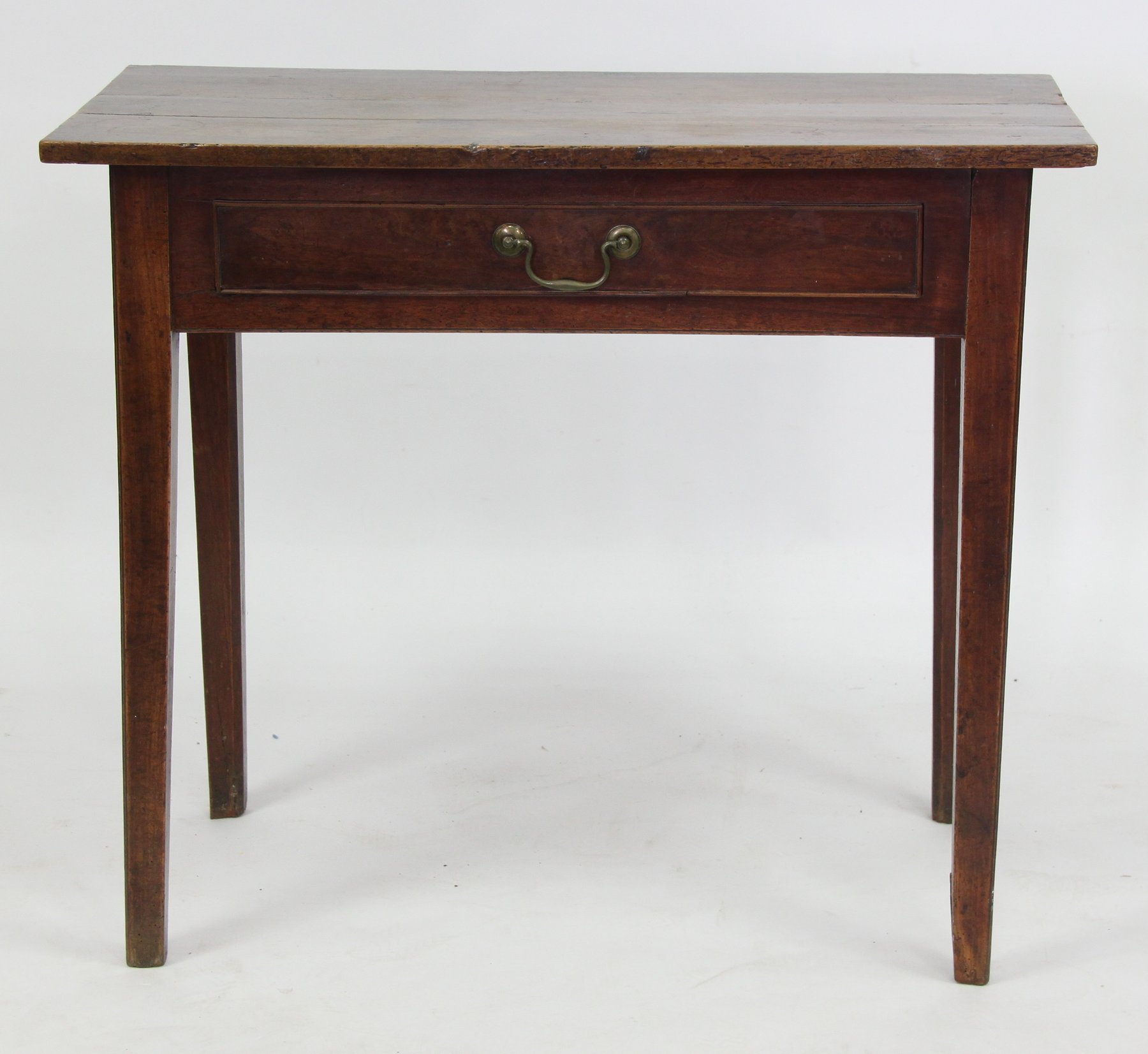 Appraisal: A George III walnut side table fitted a single drawer